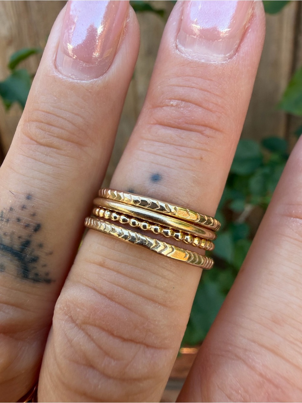 Gold fill ring set